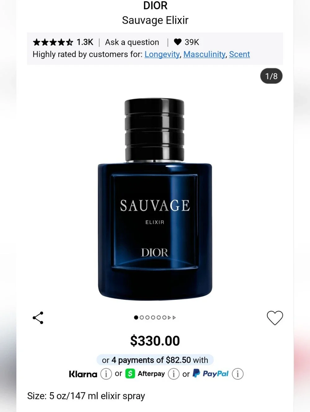DIOR Sauvage elixir - Picture 10 of 11
